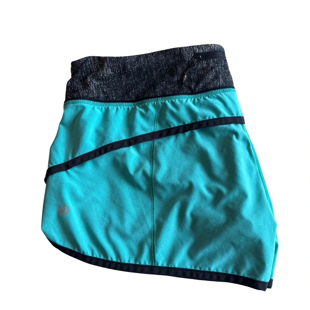 Lululemon Speed Short Turquoise Four-Way Stretch Short Size 10 - Picture 3 of 8